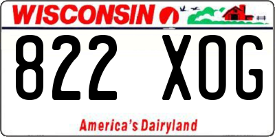 WI license plate 822XOG
