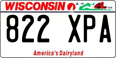 WI license plate 822XPA