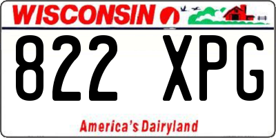 WI license plate 822XPG