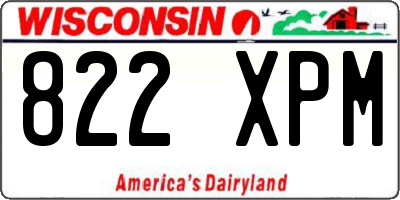 WI license plate 822XPM