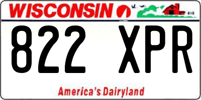 WI license plate 822XPR
