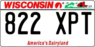 WI license plate 822XPT