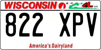 WI license plate 822XPV