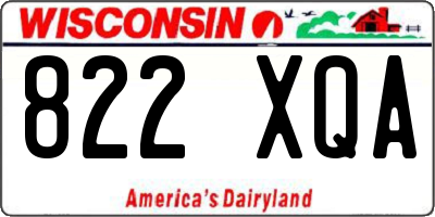 WI license plate 822XQA
