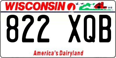 WI license plate 822XQB
