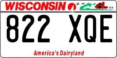 WI license plate 822XQE
