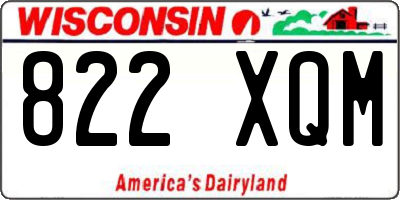WI license plate 822XQM