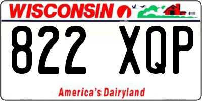 WI license plate 822XQP