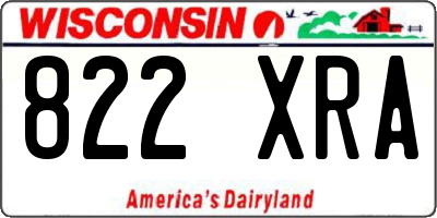 WI license plate 822XRA