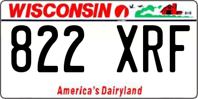 WI license plate 822XRF