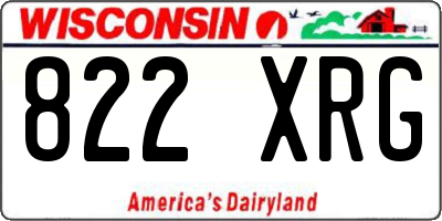WI license plate 822XRG