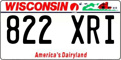 WI license plate 822XRI