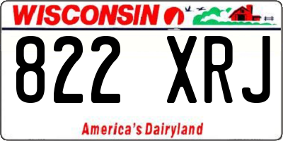 WI license plate 822XRJ
