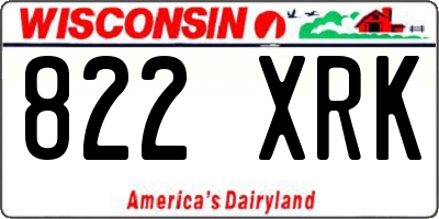 WI license plate 822XRK