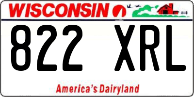 WI license plate 822XRL