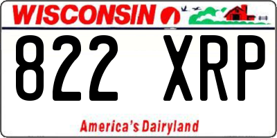 WI license plate 822XRP