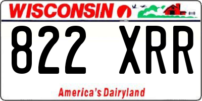 WI license plate 822XRR