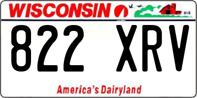 WI license plate 822XRV