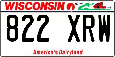 WI license plate 822XRW