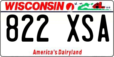 WI license plate 822XSA