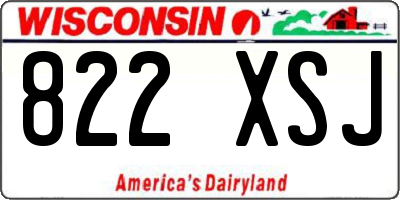 WI license plate 822XSJ