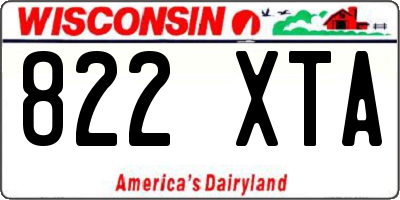 WI license plate 822XTA