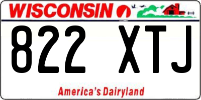 WI license plate 822XTJ