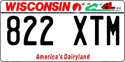 WI license plate 822XTM