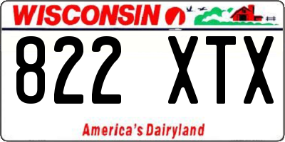WI license plate 822XTX
