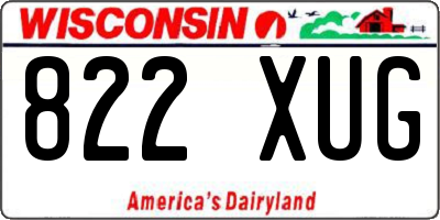 WI license plate 822XUG