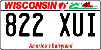 WI license plate 822XUI