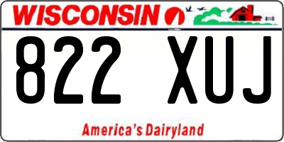 WI license plate 822XUJ