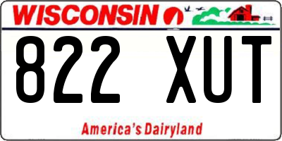 WI license plate 822XUT