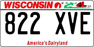 WI license plate 822XVE