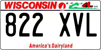 WI license plate 822XVL