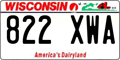 WI license plate 822XWA