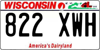 WI license plate 822XWH
