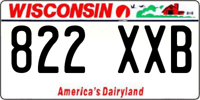 WI license plate 822XXB
