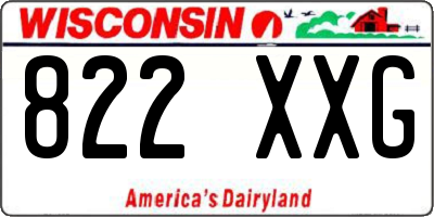 WI license plate 822XXG
