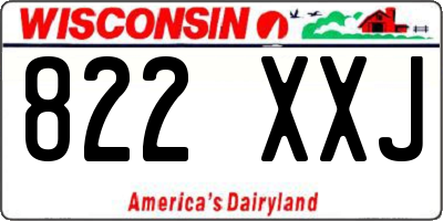 WI license plate 822XXJ