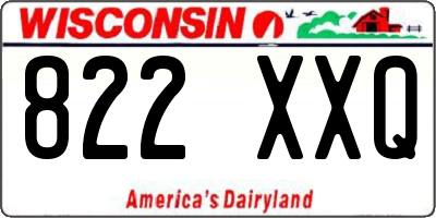 WI license plate 822XXQ