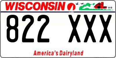 WI license plate 822XXX