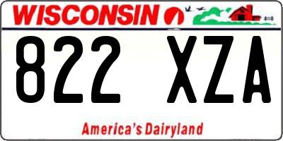 WI license plate 822XZA