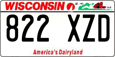 WI license plate 822XZD