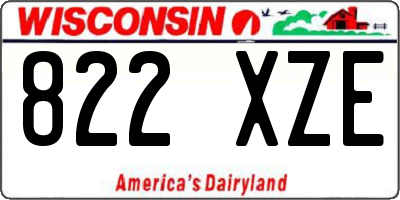 WI license plate 822XZE