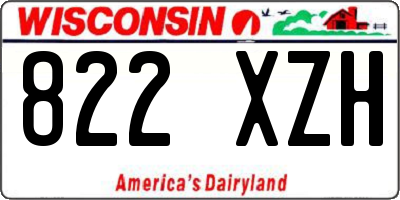WI license plate 822XZH