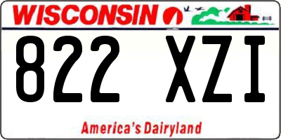 WI license plate 822XZI
