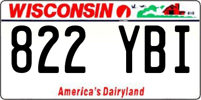 WI license plate 822YBI