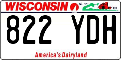 WI license plate 822YDH