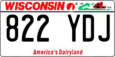 WI license plate 822YDJ